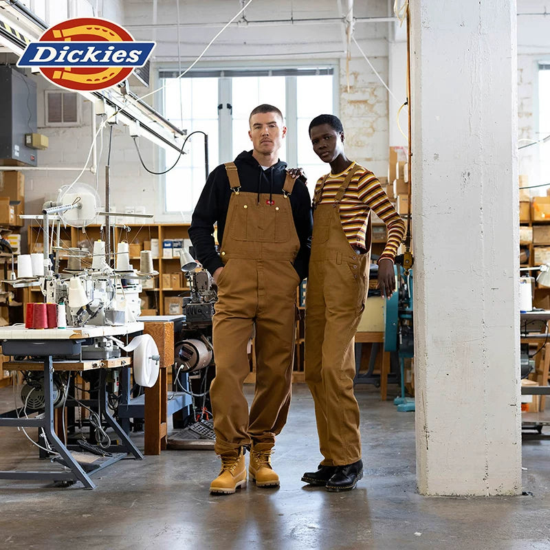 Dickies Cool Spring and Autumn workwear casual overalls jumpsuit jumpsuit canvas fabric men's bottoms J