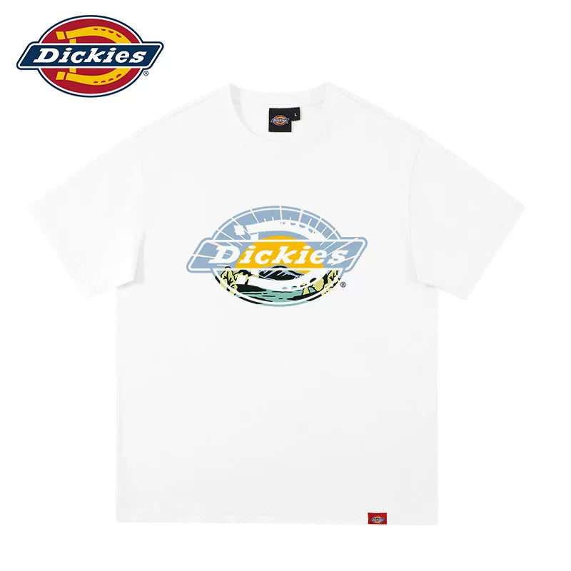 Dickies Cool 26 Summer New Collection Front Chest Sunrise LOGO Pattern Printed Loose Heavy duty Short sleeved T-shirt YHJ