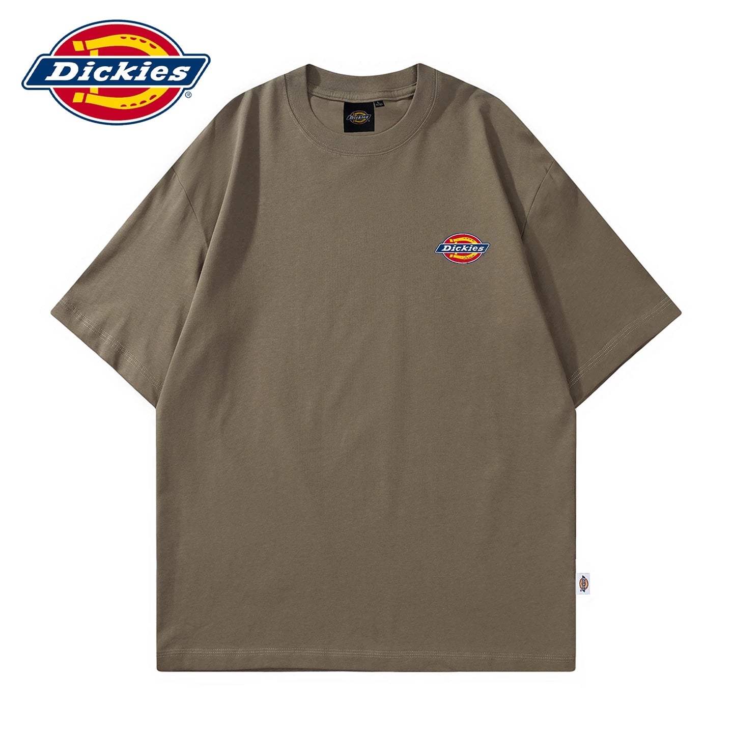 Dickies is suitable for making old LOGO short sleeved T-shirts, thin styles, summer new styles, men's round neck T-shirts, five quarter sleeves, Y