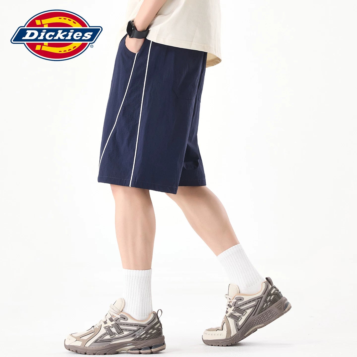 Dickies Emperor Cool Thin Summer New Style Drawstring Design Casual Shorts Men's Loose Straight Pentagram Pants Y