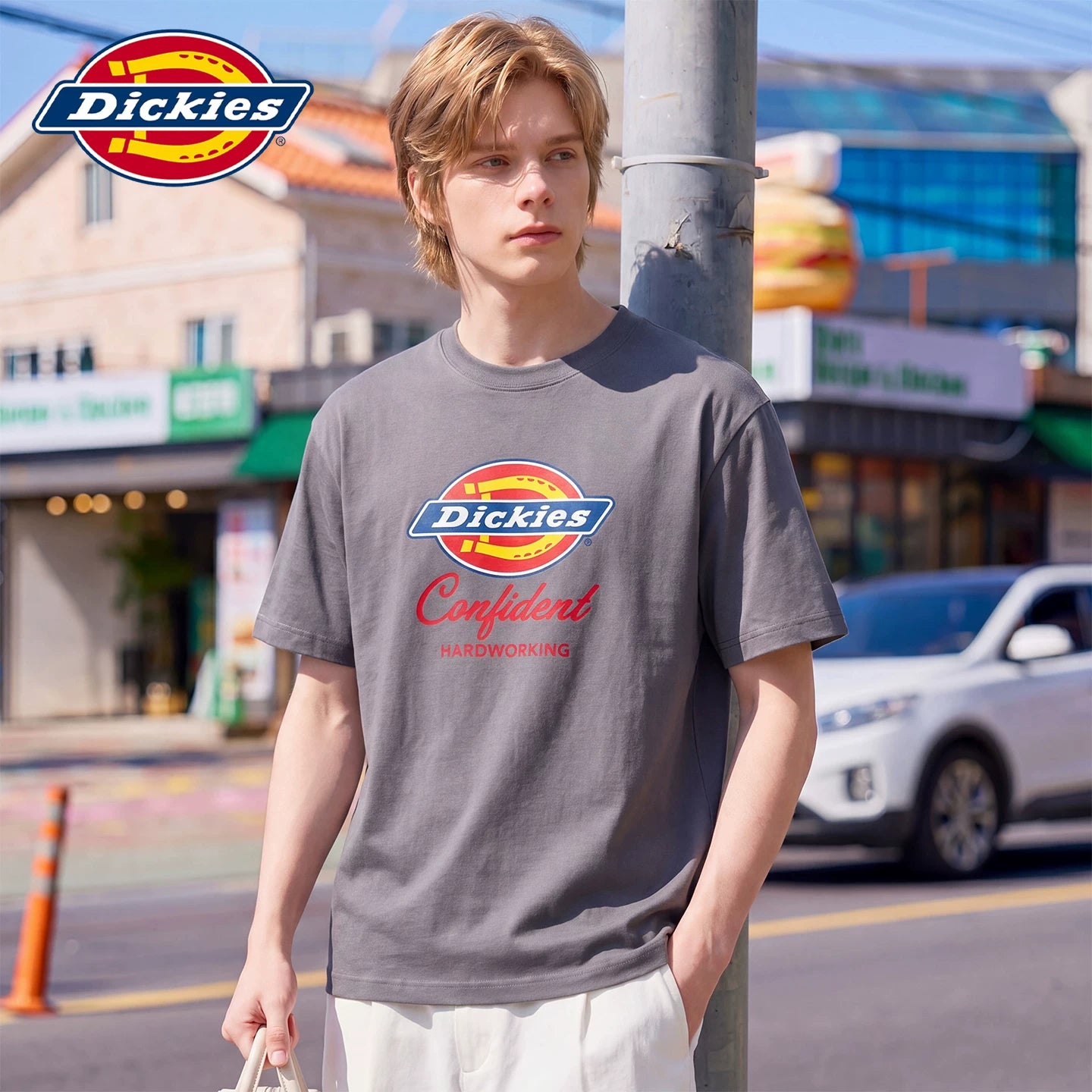 Dickies Cool Summer Thin Short Sleeve T-shirt Couple's Letter Printed Half Sleeve Loose Round Neck Top Y
