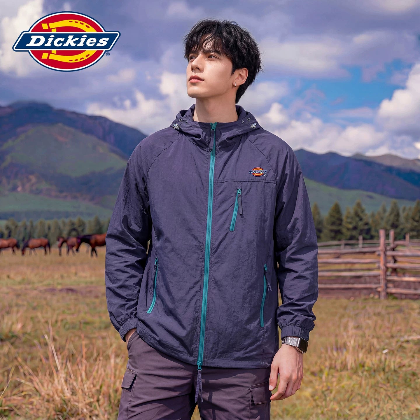 Dickies Cool Summer Men's New Outdoor Hooded Sunscreen Top Thin Breathable and UV resistant Y