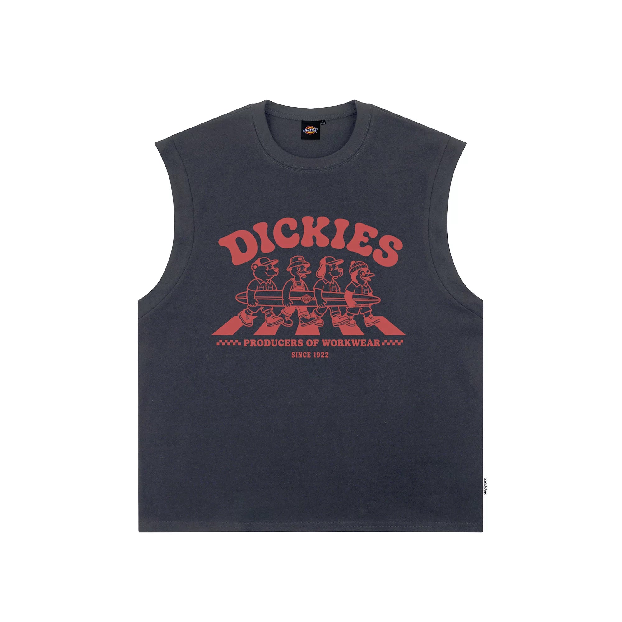 Dickies Emperor Cool Suitable American Children's Fun Cartoon Printed Shoulder Tank Top Men's Summer Cotton Loose Sleeveless Top M