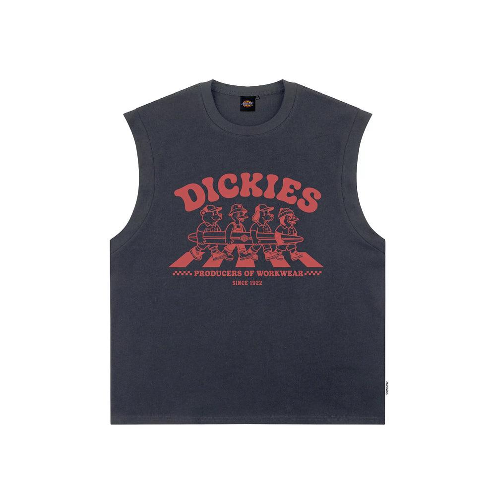 Dickies Emperor Cool Suitable American Children's Fun Cartoon Printed Shoulder Tank Top Men's Summer Cotton Loose Sleeveless Top M