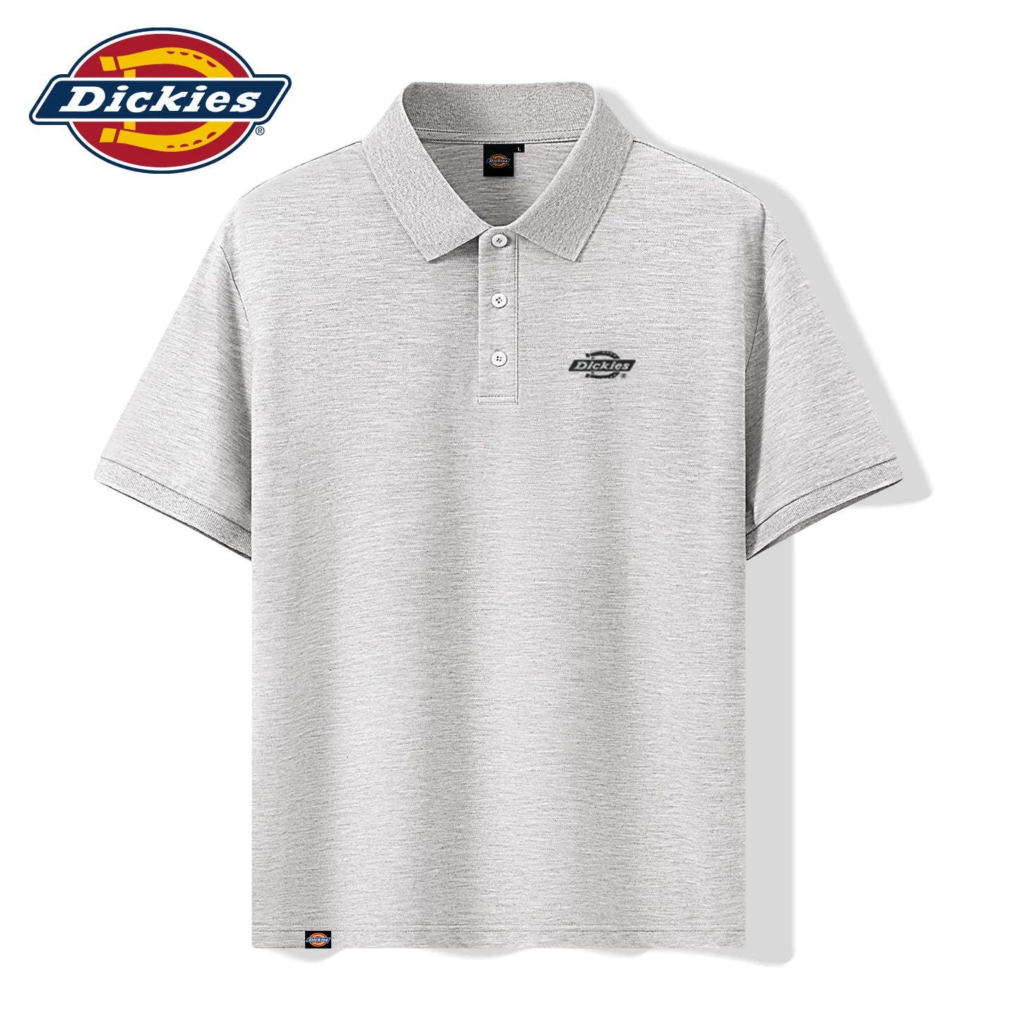 Dickies silk short sleeved polo shirt for men's summer new antibacterial cool breathable premium collar t-shirt A