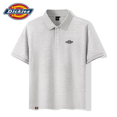 Dickies silk short sleeved polo shirt for men's summer new antibacterial cool breathable premium collar t-shirt A
