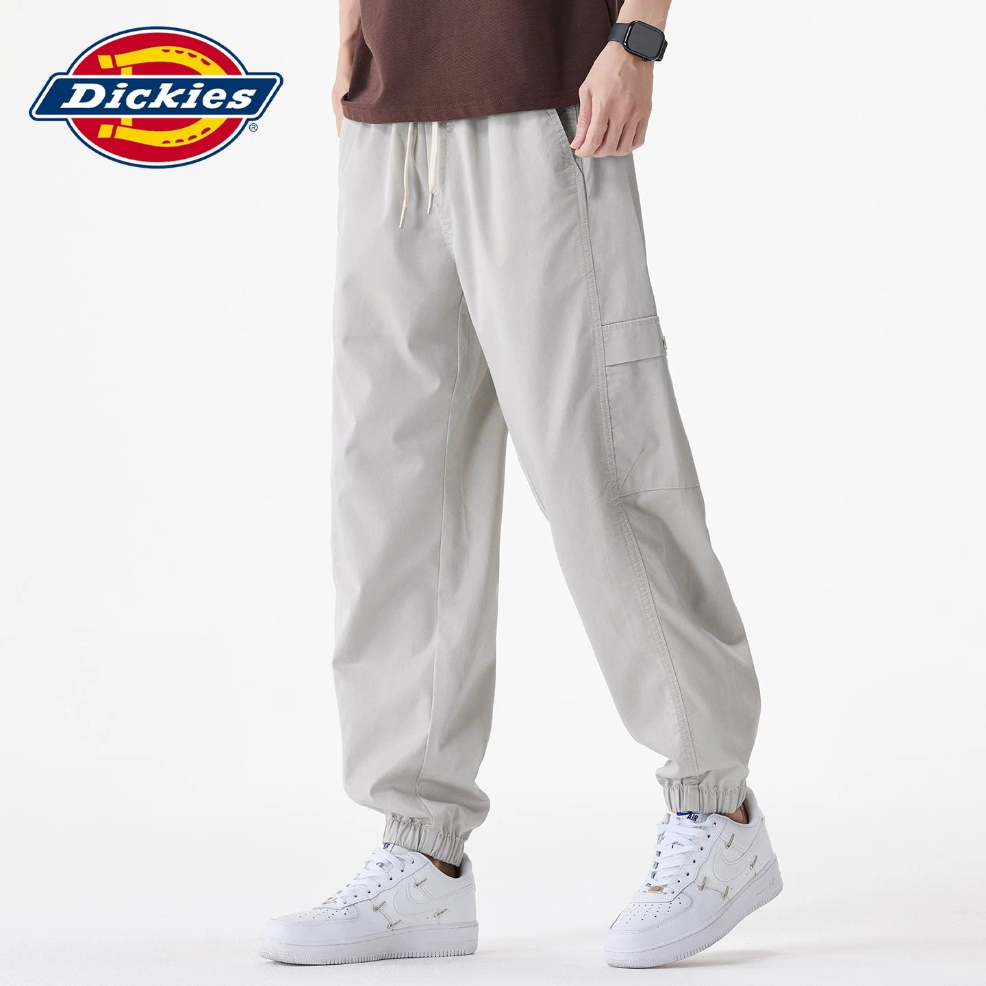 Diesel Thin Dickies Emperor Cool Suitable Splicing Willow Nails Leg Tights Men's Summer Woven Casual Pants Y