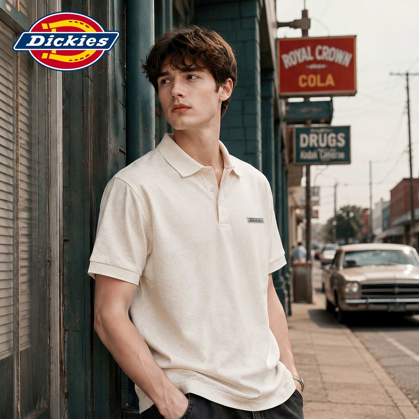Diesel Dickies summer new short sleeved polo shirt men's round neck pullover top Y
