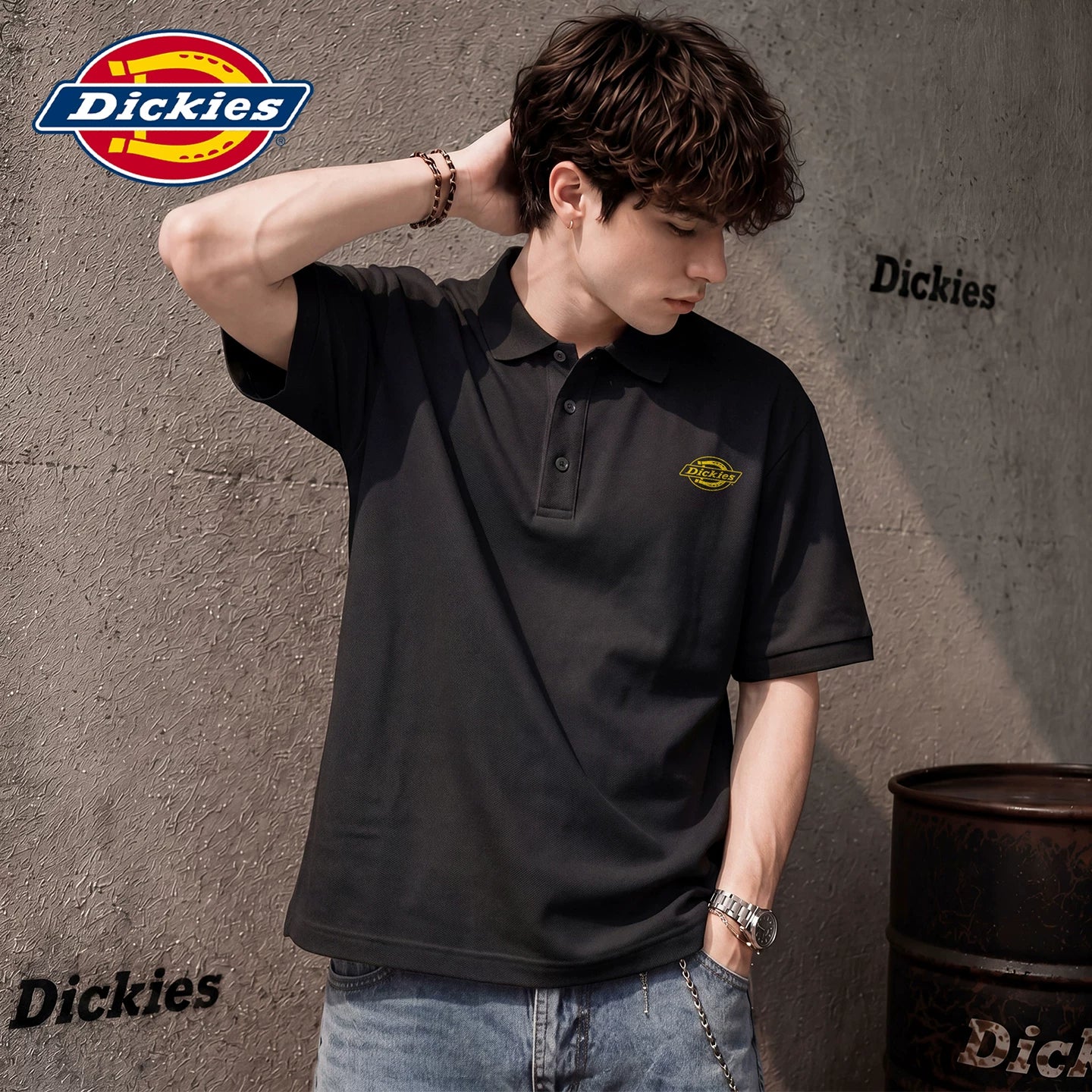 Modal Dickies Emperor Cool Suitable Summer Loose Collar Short Sleeve Polo Shirt Men's Thin Top Clothes Y