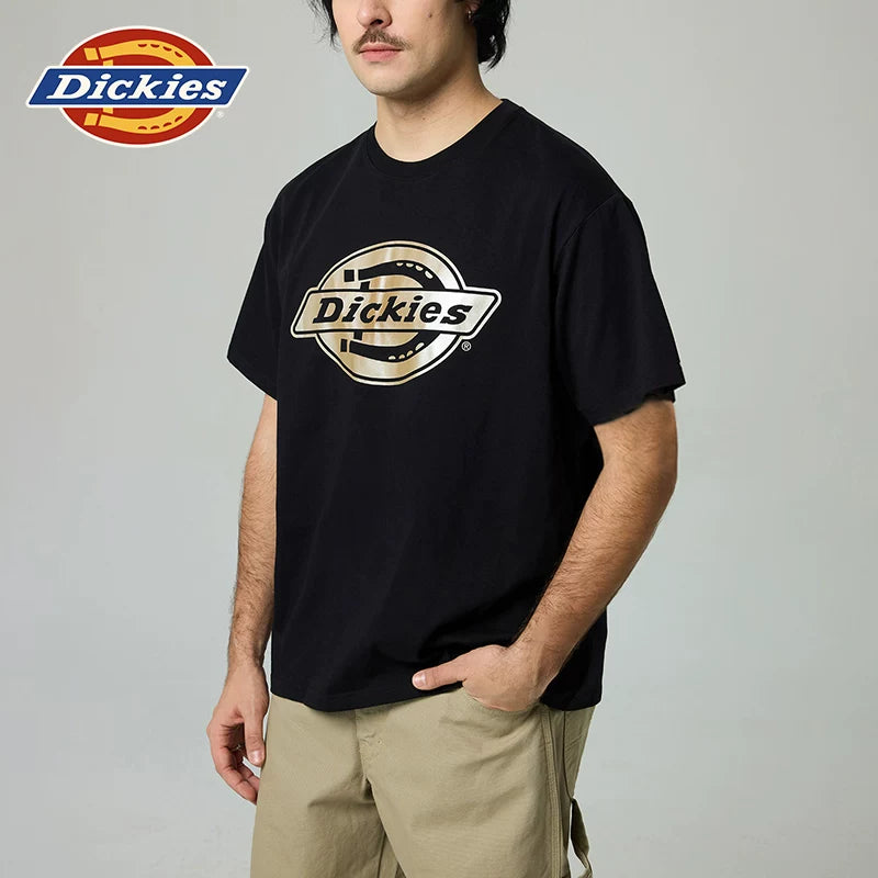 Dickies Cool 26 Spring/Summer Casual Chest Horseshoe Logo Printed Short sleeved T-shirt for Men and Women Couple J