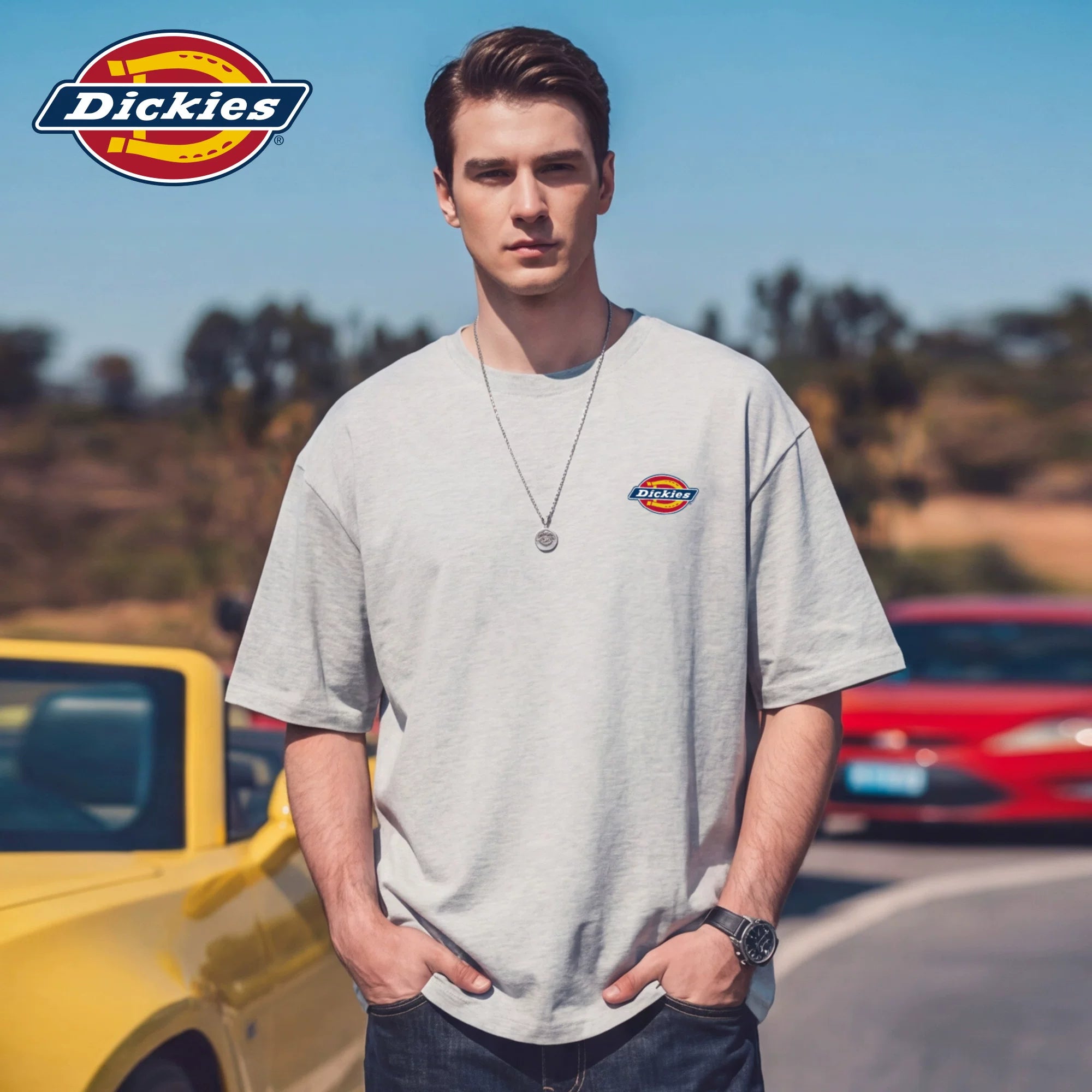 Dickies Emperor Cool Suitable Short sleeved Men's New Loose, Comfortable, Simple, Trendy Brand, High end, Pure Cotton Printed T-shirt M