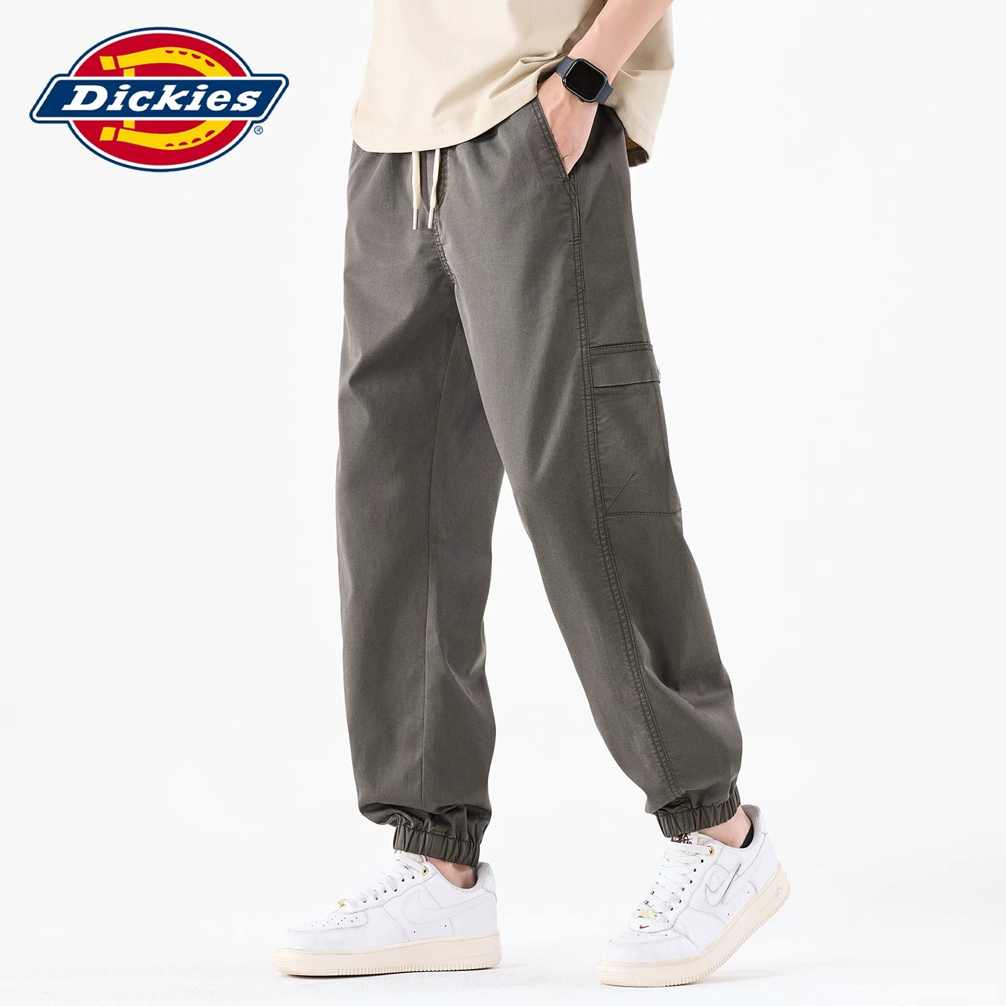 Diesel Thin Dickies Emperor Cool Suitable Splicing Willow Nails Leg Tights Men's Summer Woven Casual Pants Y