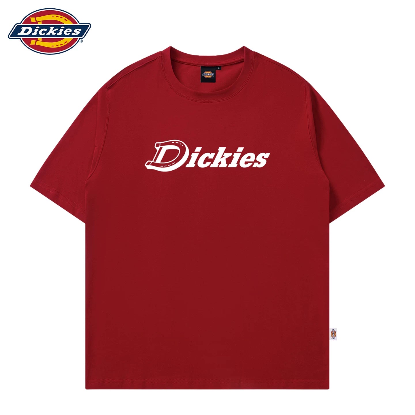 Dickies official short sleeved T-shirt for couples in summer, new American fashion brand pure cotton loose half sleeved top