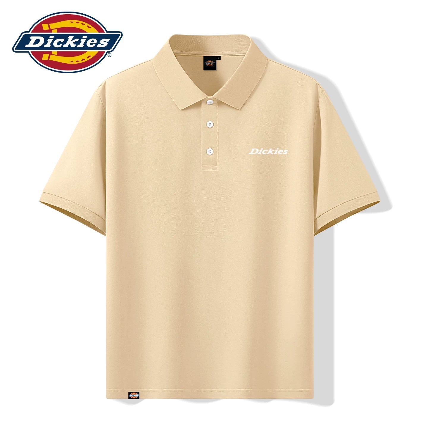 Dickies Men's Polo Shirt Short Sleeve 2026 Summer Light Business Mulberry Silk Ice Silk Cool Feel Breathable Collar T-shirt A