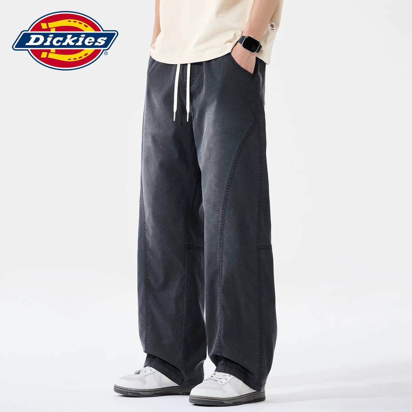 Diesel thin Dickies new style drawstring woven pants for men's summer straight leg casual pants Y