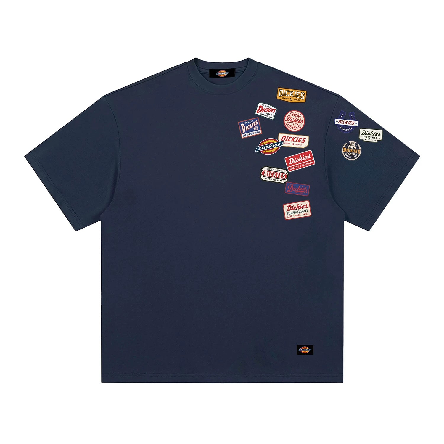 Dickies Heavy 300g Sorona Paris Cotton Sleeve T-shirt Summer Round Neck Loose Versatile Couple Half Sleeve