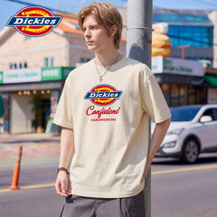 Dickies Cool Summer Thin Short Sleeve T-shirt Couple's Letter Printed Half Sleeve Loose Round Neck Top Y