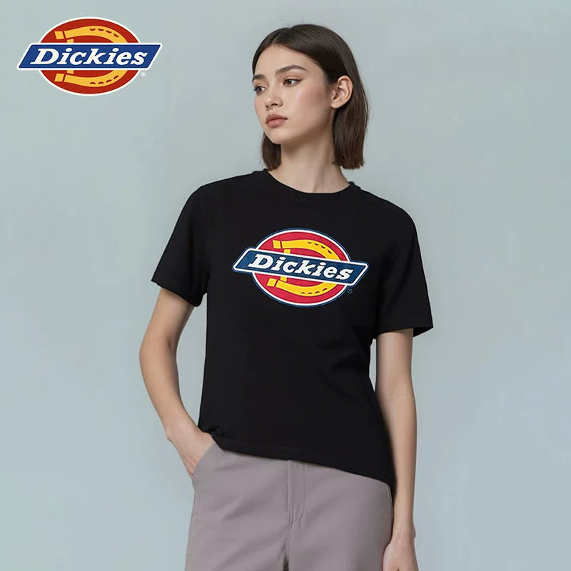 Dickies Cool Autumn Horseshoe Logo High Density Printing Classic Tri Color Quick Drying Short Sleeve T-shirt for Men and Women J