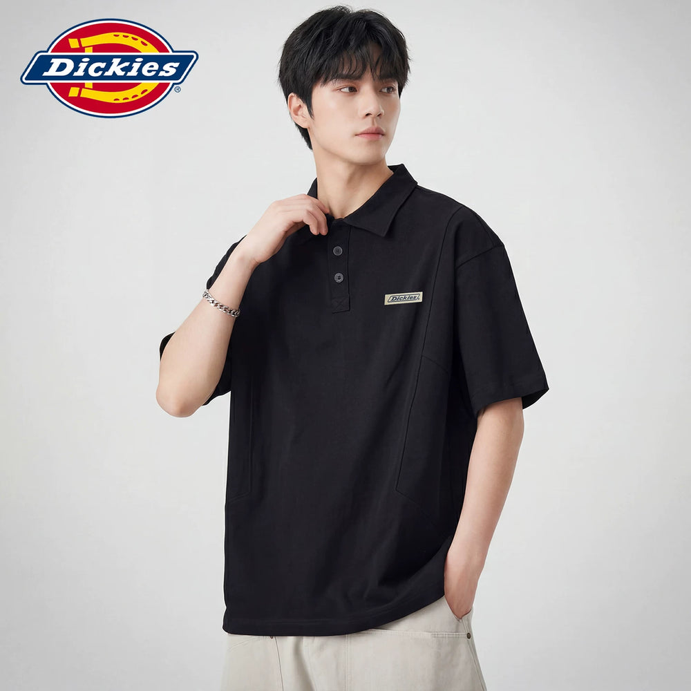 Dickies Cool Summer New Simple Thin Collar Short Sleeve Polo Shirt Men's Breathable Commuter Top Y