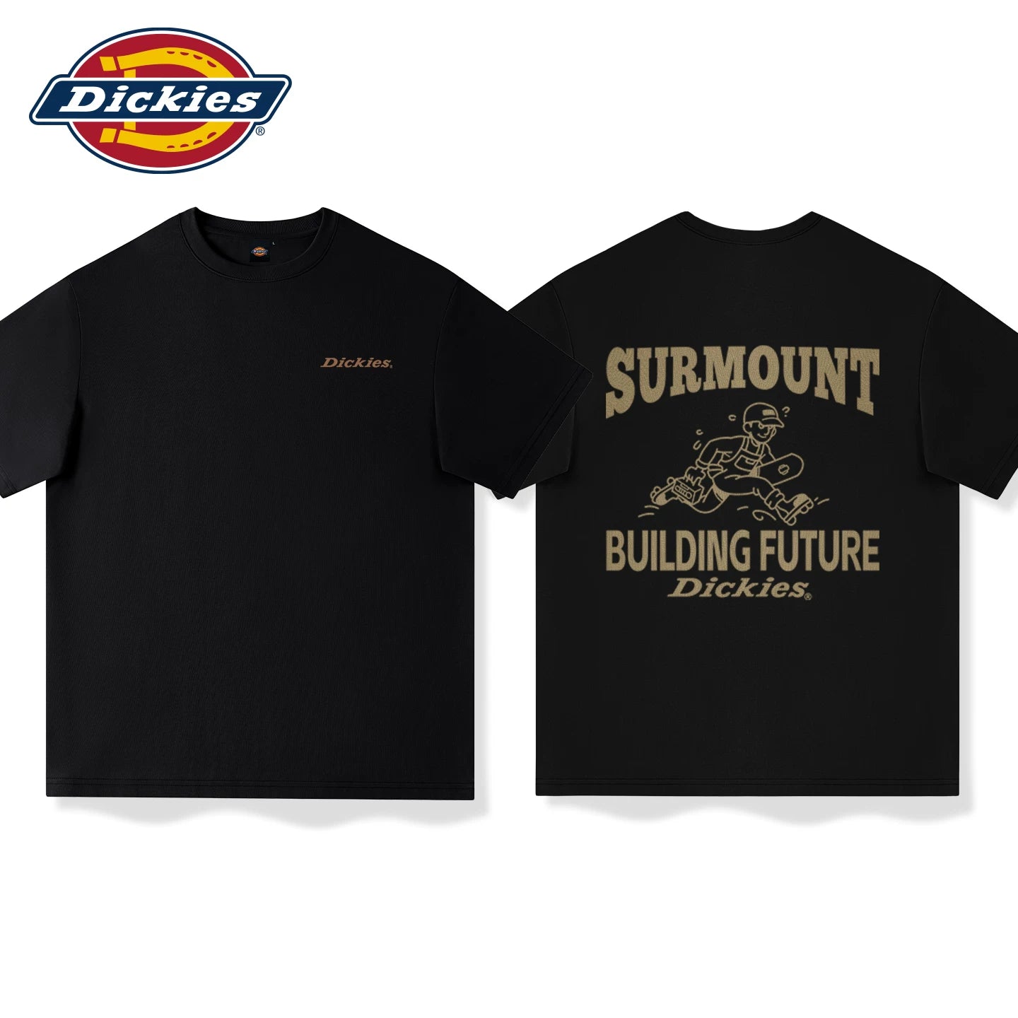 Dickies American retro pure cotton men's short sleeved loose casual trend versatile plus size round neck T-shirt half sleeve A