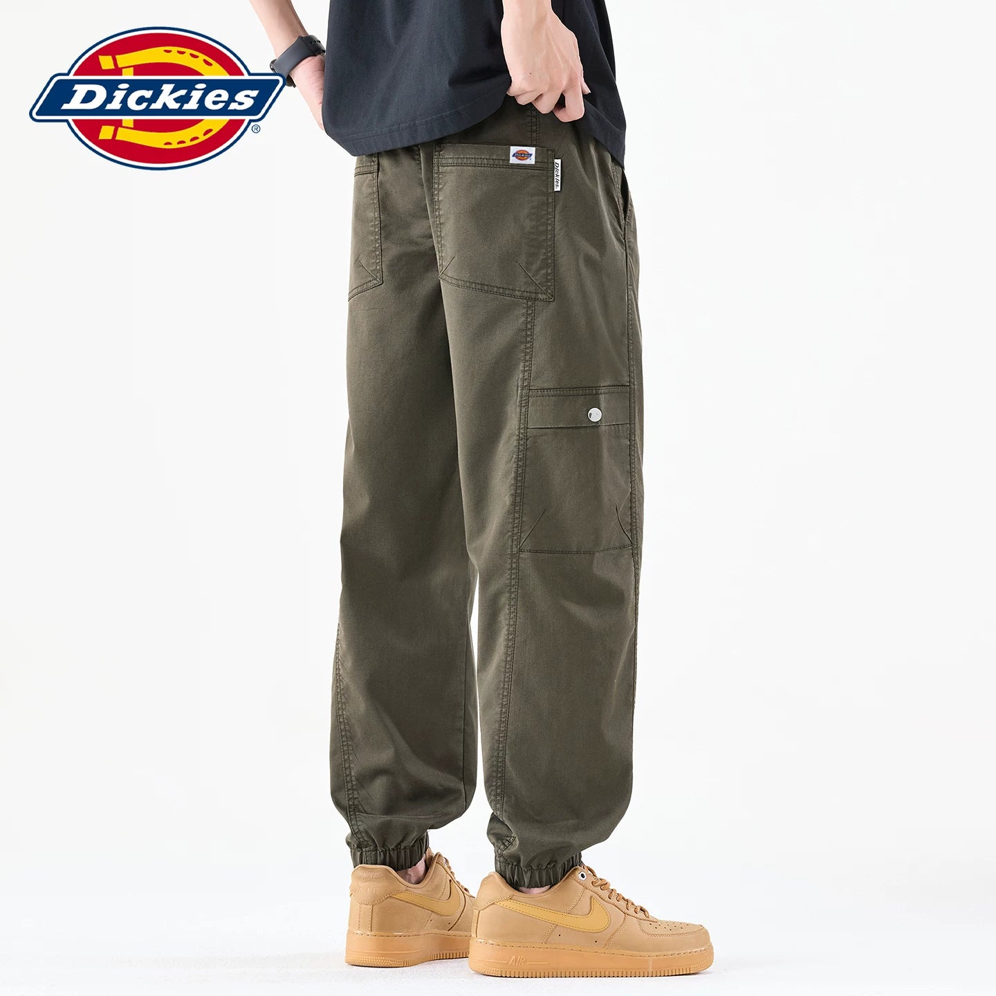 Diesel Thin Dickies Emperor Cool Suitable Splicing Willow Nails Leg Tights Men's Summer Woven Casual Pants Y