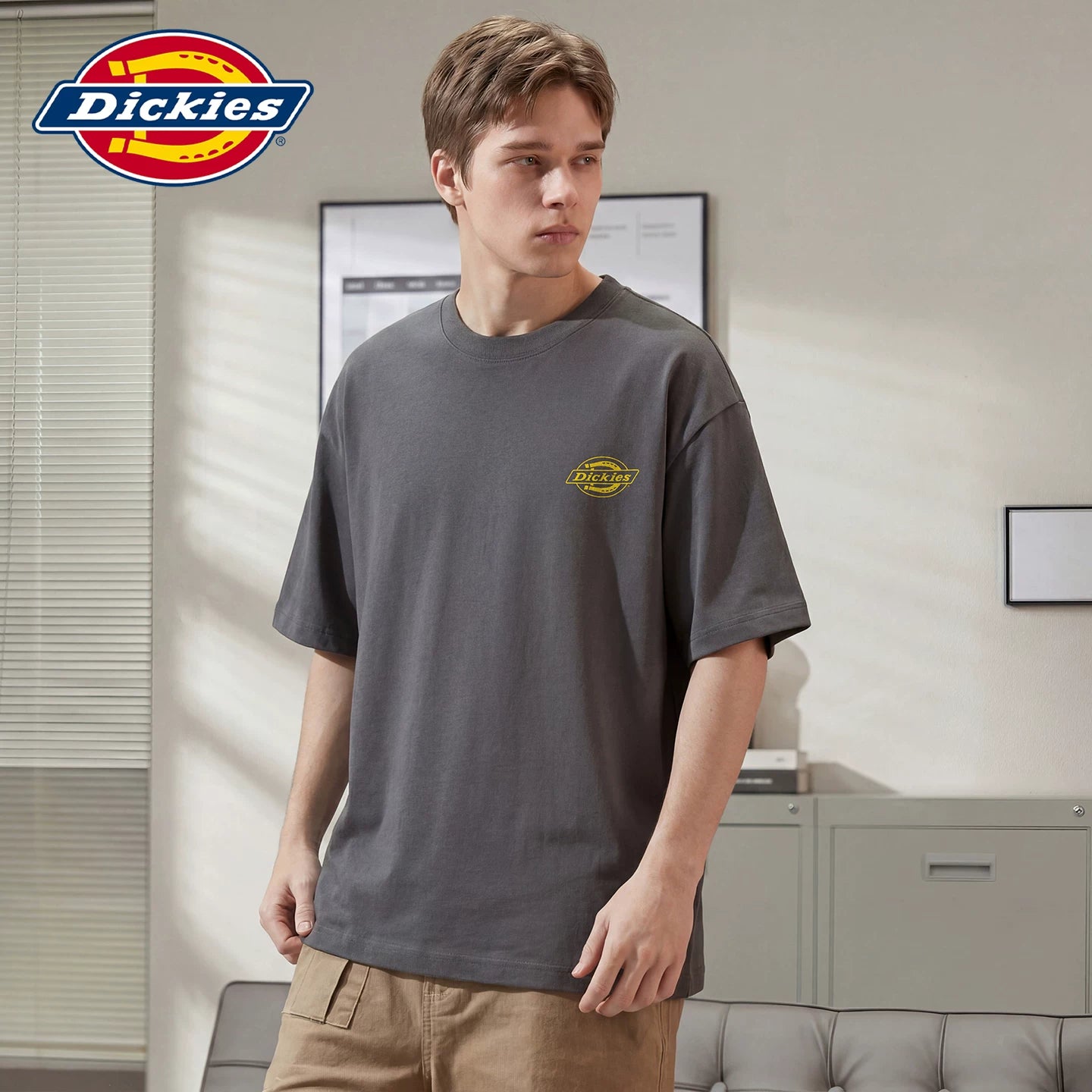 Dickies Classic American Short sleeved Men's Summer Round Neck New Loose Thin Basic T-shirt Y