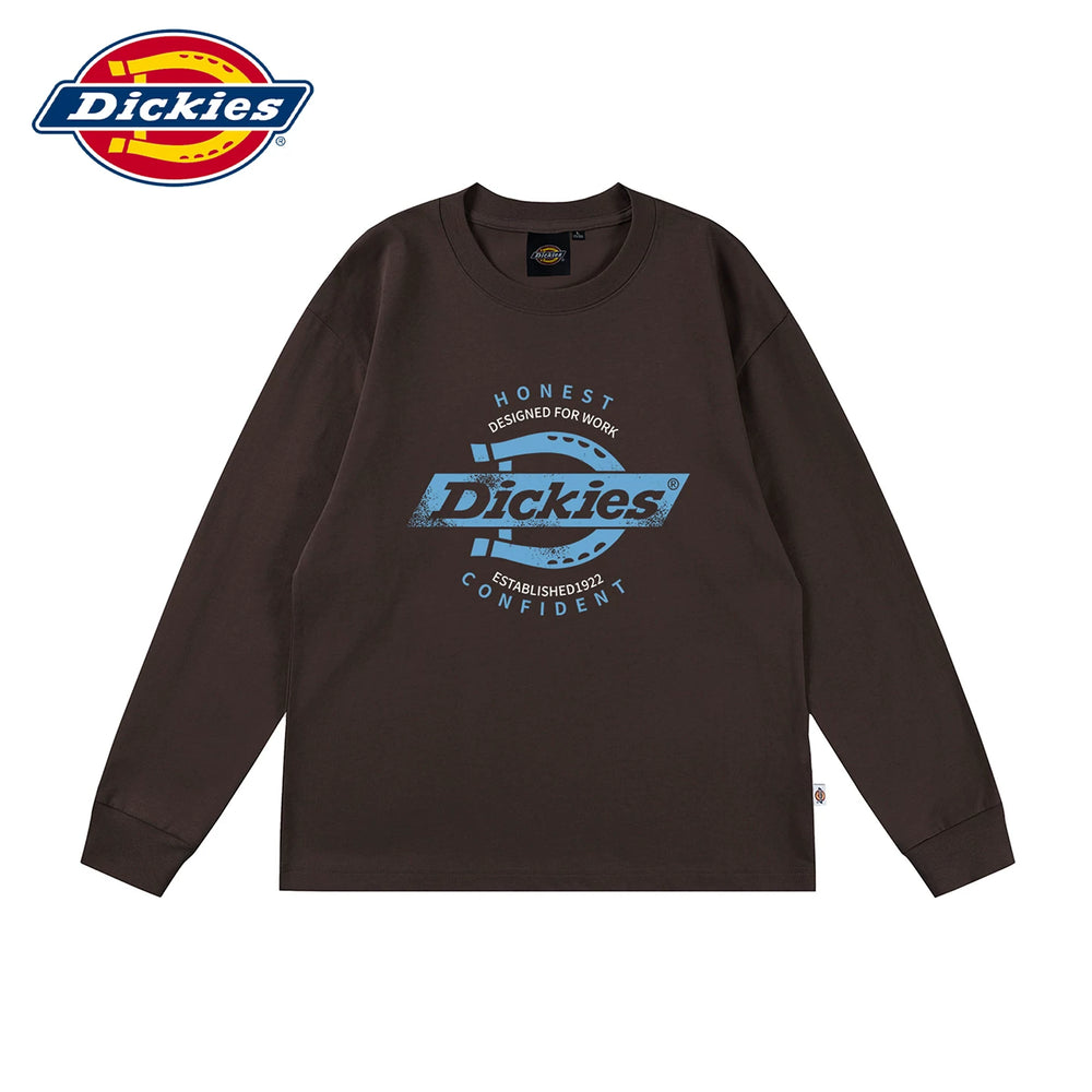 Dickies' new soft long sleeved T-shirt for spring, men's round neck American T-shirt with printed upper garment Y