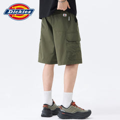 Dickies Cool Multi Pocket workwear casual shorts for men in summer, loose straight leg thin five quarter pants Y