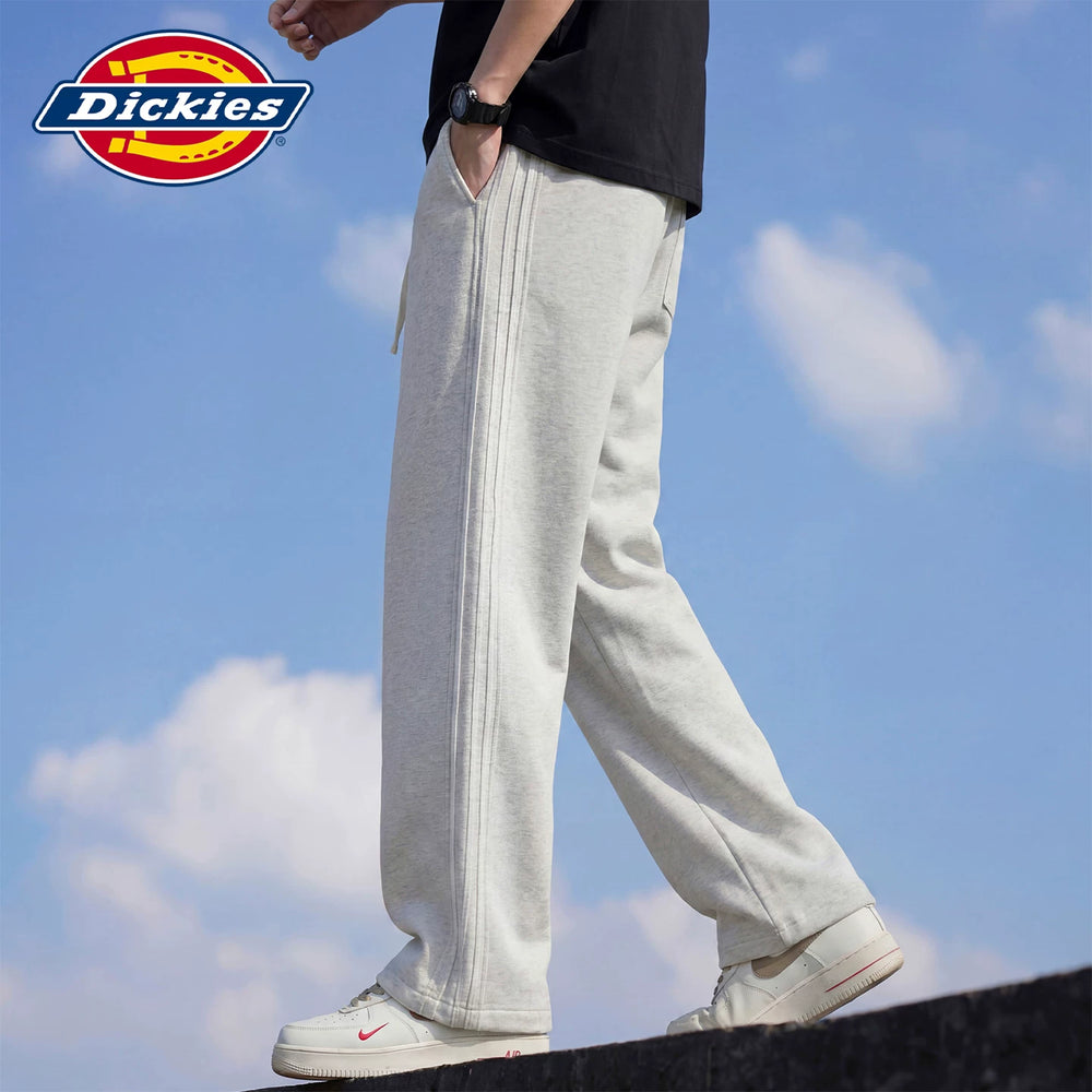Dickies Emperor Cool Suitable High End Striped Casual Pants for Men in Summer, Thin Drawstring Straight Tube Knitted Pants Y