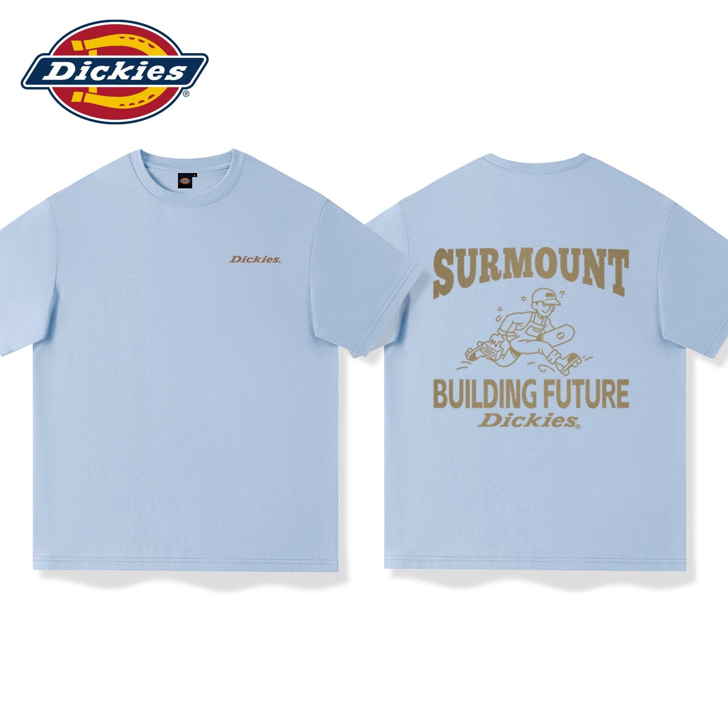 Dickies American retro pure cotton men's short sleeved loose casual trend versatile plus size round neck T-shirt half sleeve A
