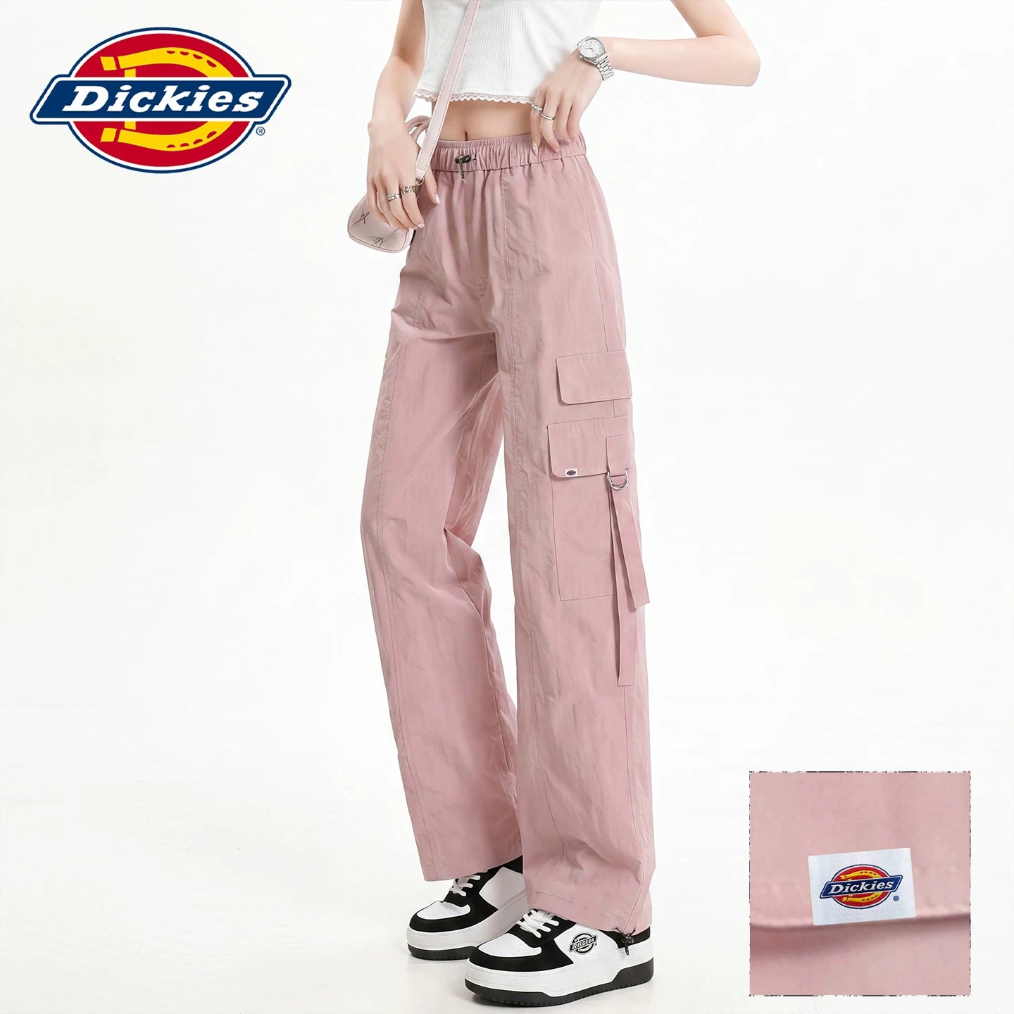 Dickies Emperor Cool Suitable American Mountaineering Sunscreen Work Clothes Casual Pants Women's Summer Elastic Waist Multi Pocket Straight Leg Pants Y