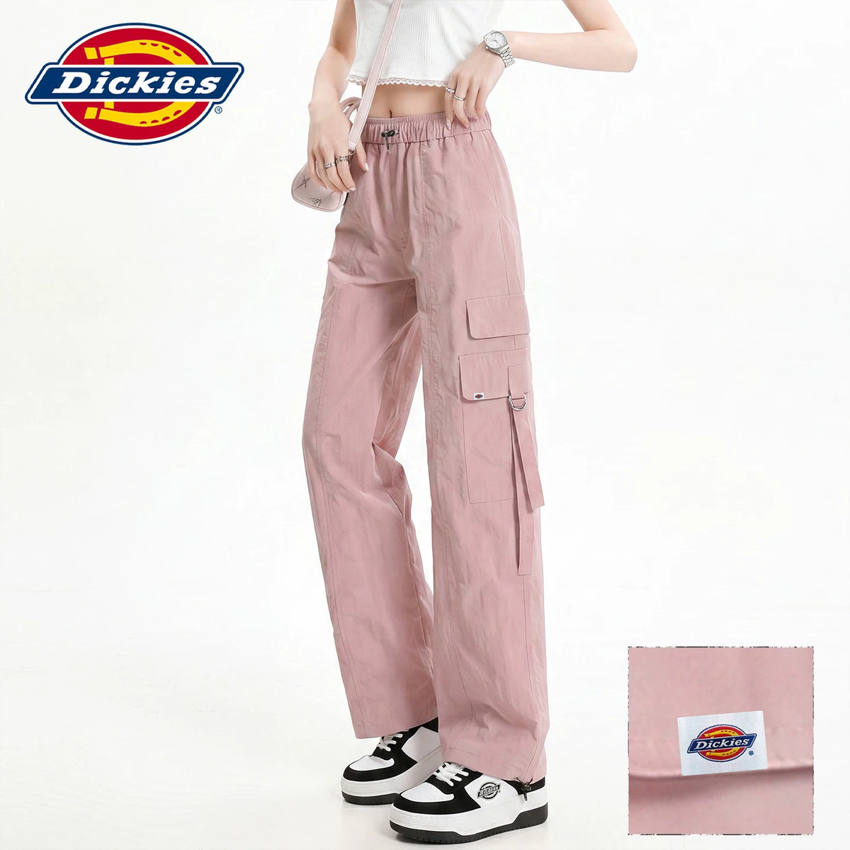 Dickies Emperor Cool Suitable American Mountaineering Sunscreen Work Clothes Casual Pants Women's Summer Elastic Waist Multi Pocket Straight Leg Pants Y