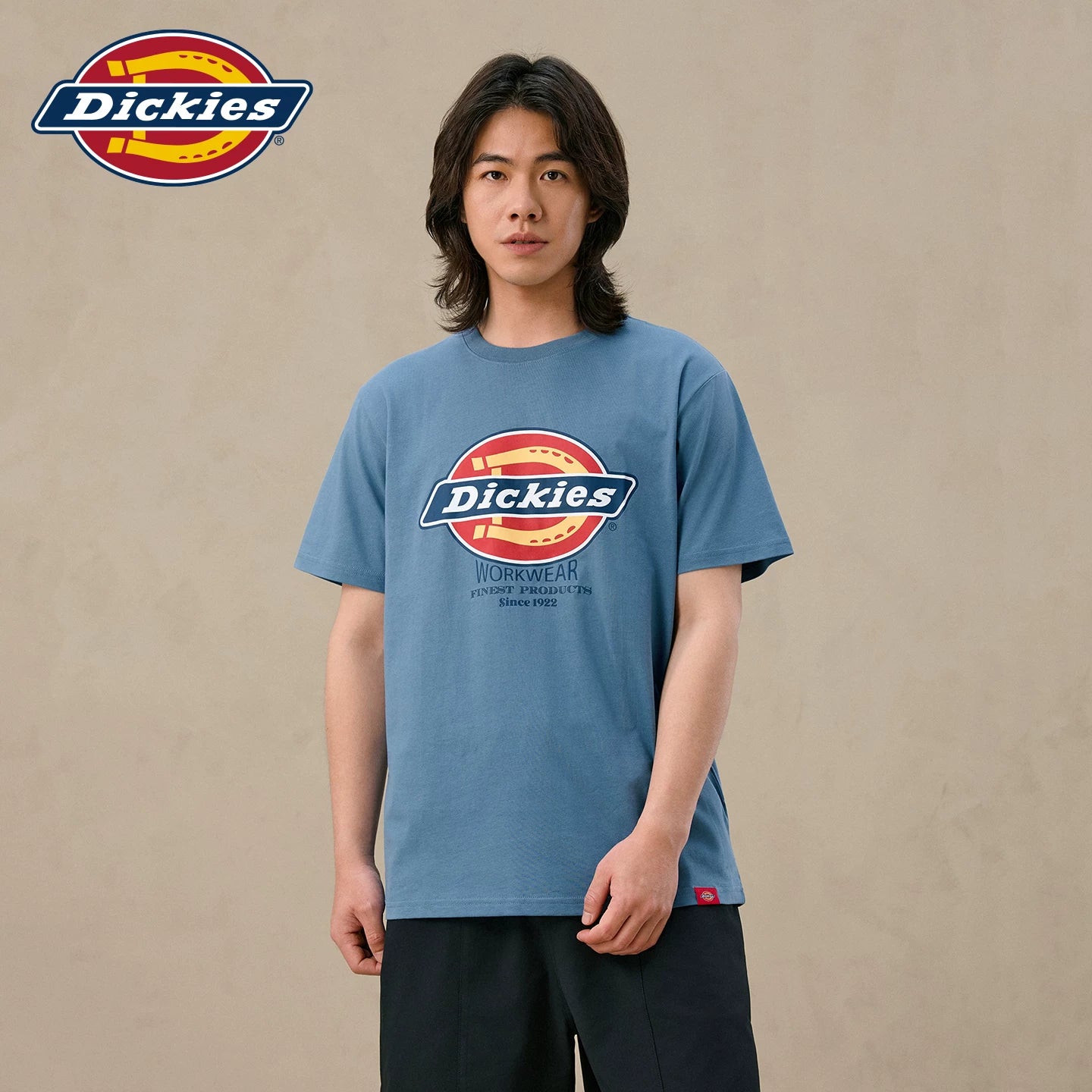 Dickies Cool 26 Spring/Summer New Product Large Logo Printed Cotton Comfortable Round Neck Short Sleeve T-shirt Men's Style J