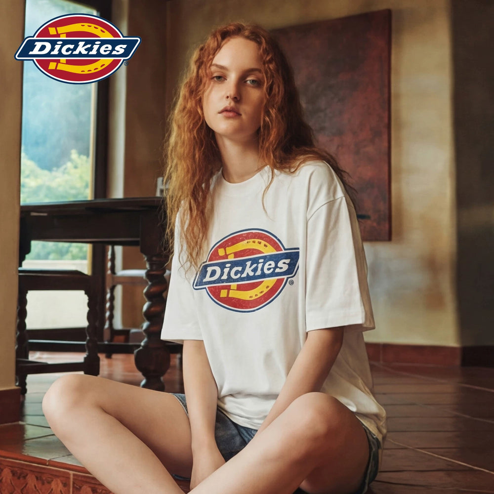 Dickies Emperor Cool Suitable Short sleeved T-shirt for Women's New Trendy Brand Loose and Versatile Round Neck Printed Casual Simple Top m