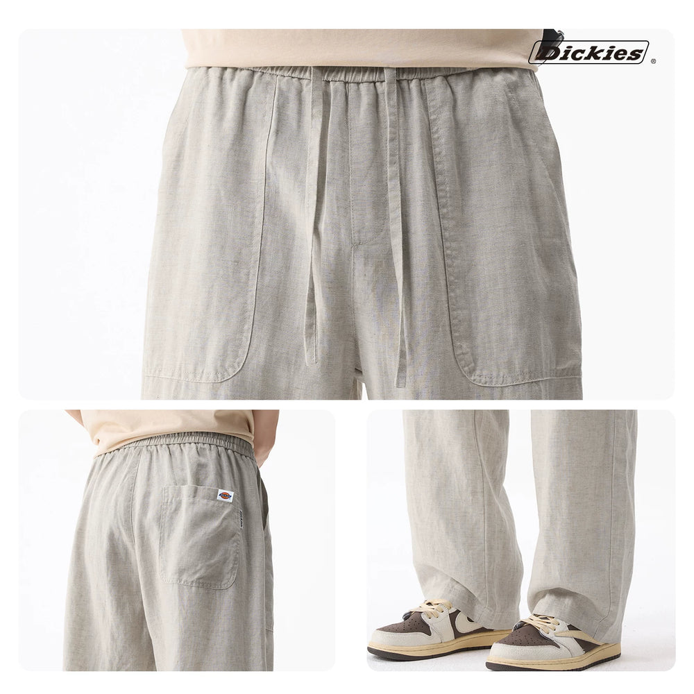 Linen Lyocell Dickies Emperor Cool Suitable Casual Pants for Men's Summer New Style Woven Thin Wide Leg Pants Y