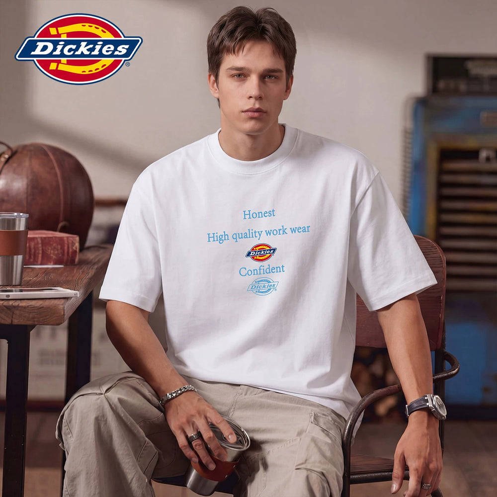 Dickies Cool American Printed Classic Short Sleeve Half Sleeve Thin Summer Men's Soft Breathable T-shirt Y