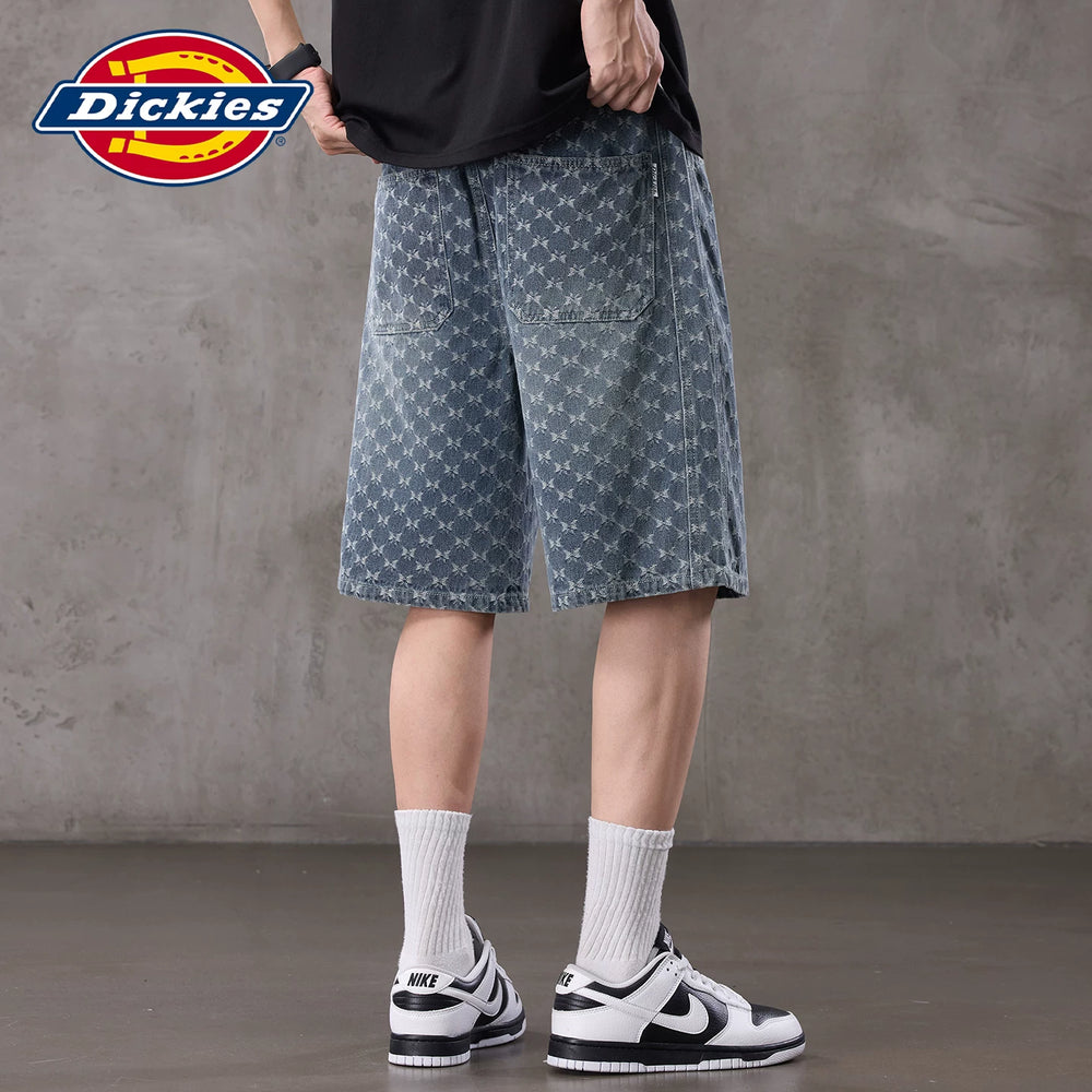 Dickies Cool Summer American Thin Wash Denim Shorts Men's Trendy Brand Versatile Straight Leg Pants Y