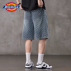 Dickies Cool Summer American Thin Wash Denim Shorts Men's Trendy Brand Versatile Straight Leg Pants Y