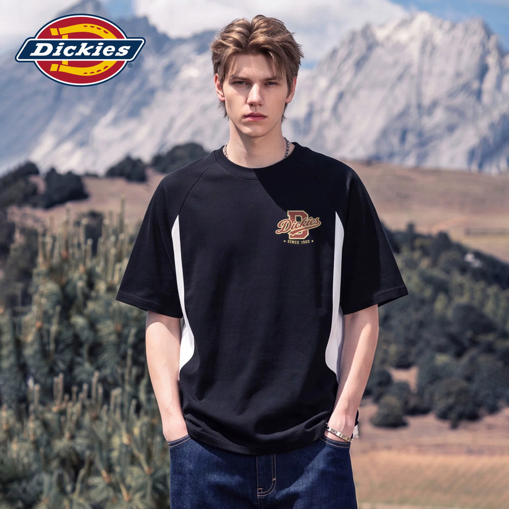 Dickies Cool Solona Cool Short sleeved T-shirt for Men's Summer American Splicing Loose Casual Top M