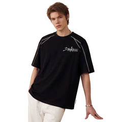 Dickies Di Ku Shi Solona Short sleeved T-shirt Men's Summer Bright Thread Decoration Contrast Half Sleeve Black Top M