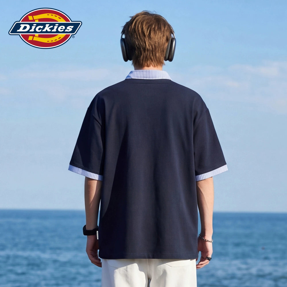 Dickies Emperor Cool Suitable Short Sleeve Polo Shirt Men's Summer Trendy Brand American Color Contrast Collar Loose Casual Top M