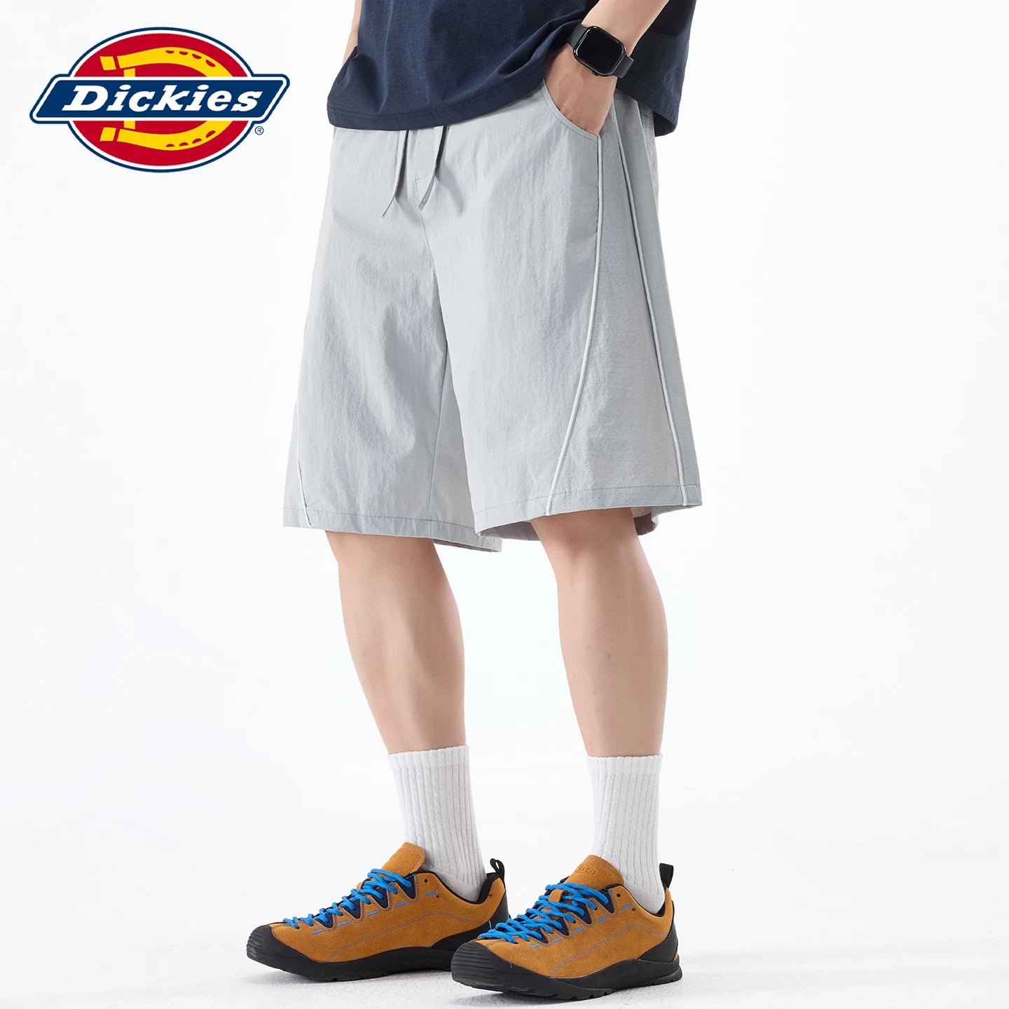 Dickies Emperor Cool Thin Summer New Style Drawstring Design Casual Shorts Men's Loose Straight Pentagram Pants Y