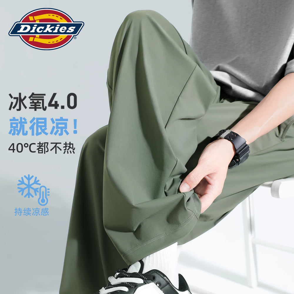 Dickies pants men's summer thin 2026 new ice silk loose nine quarter straight leg pants sports casual pants A