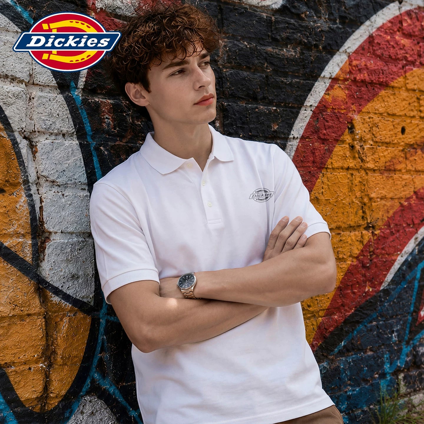 Diesel Dickies summer thin collar short sleeved polo shirt for men's casual top Y