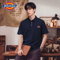 Dickies Emperor Cool Suitable Men's New Trendy Short sleeved Polo Shirt Summer Thin Style Contrast Splicing Collar Top Y
