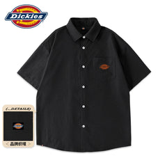Dickies Men's Short sleeved Shirt 2026 Summer New Cool Ice Silk Shirt Men's Sunscreen Coat Men's A