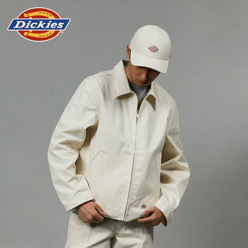 Dickies American workwear jacket unisex Lincoln green polyester cotton blend easy to clean long sleeved jacket
