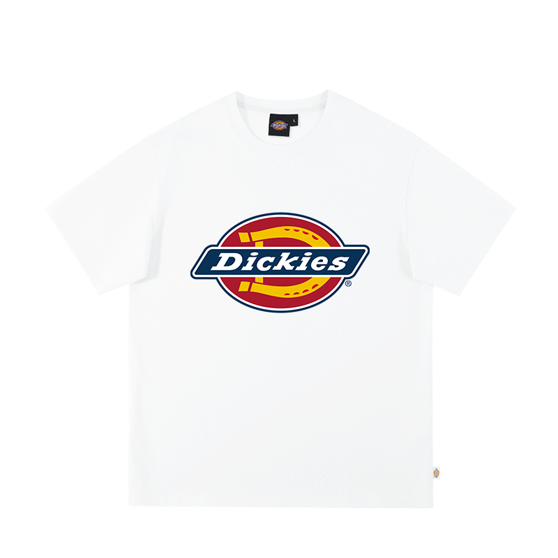 Dickies Classic Tri color Horseshoe Large LOGO Casual Summer Unisex Short sleeved T-shirt YHJ