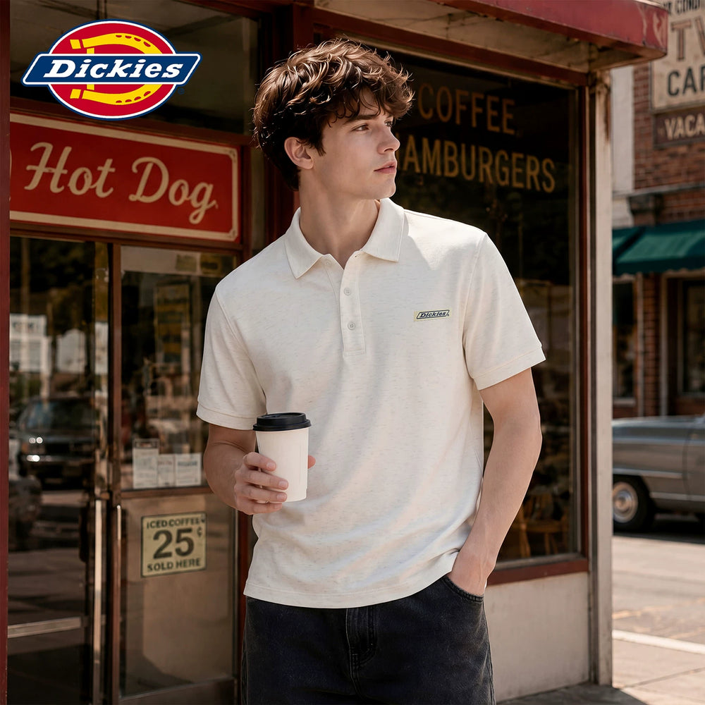 Diesel Dickies summer new short sleeved polo shirt men's round neck pullover top Y