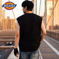 Dickies Cool Black Trendy Brand Camback Waist Men's Summer Sports Sleeveless T-shirt Couple Top M